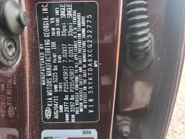2012 KIA SORENTO LX  