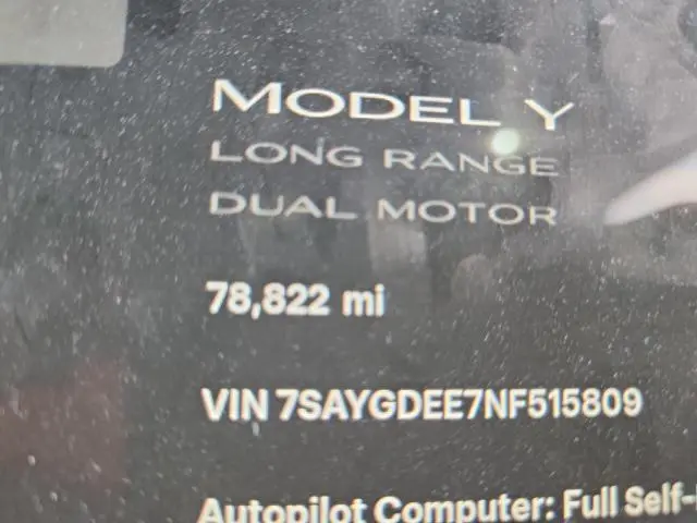 2022 TESLA MODEL Y   