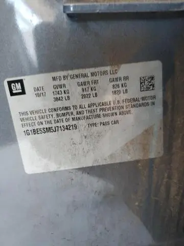 2018 CHEVROLET CRUZE LT  