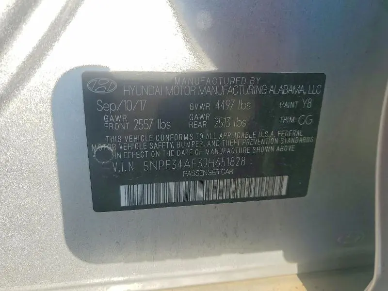 2018 HYUNDAI SONATA SEL  