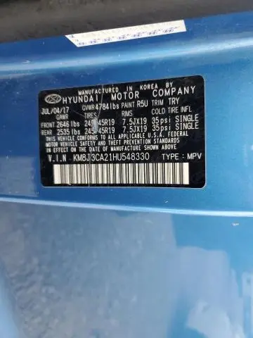 2017 HYUNDAI TUCSON LIMITED  