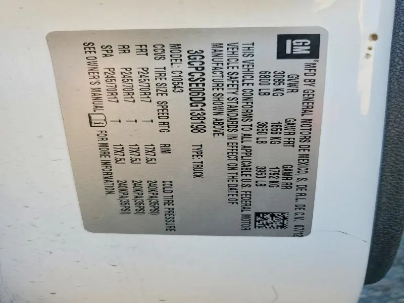 2013 CHEVROLET SILVERADO C1500 LT  