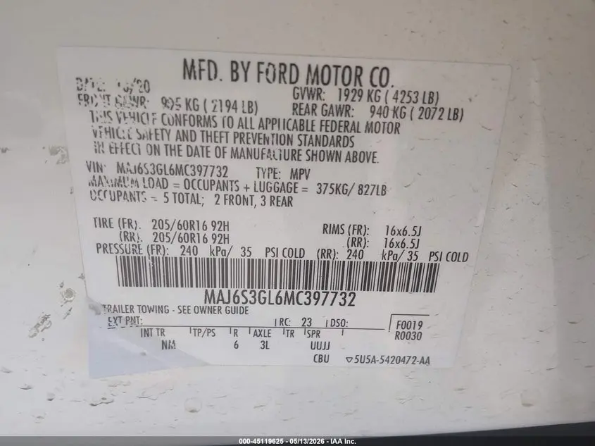 2021 FORD ECOSPORT SE