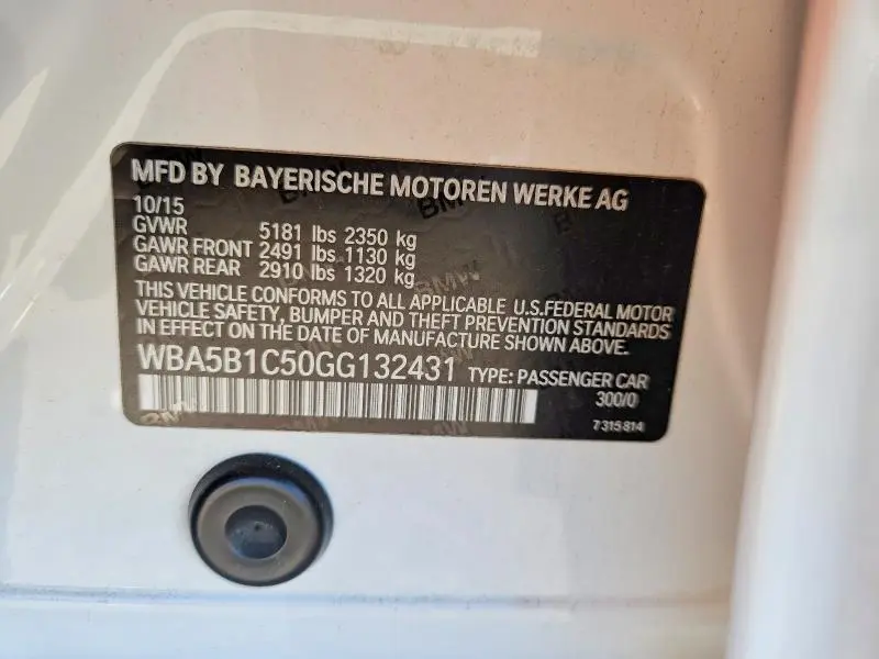 2016 BMW 535 I  