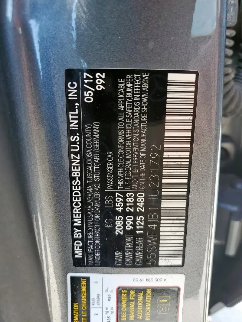 2017 MERCEDES-BENZ C 300  