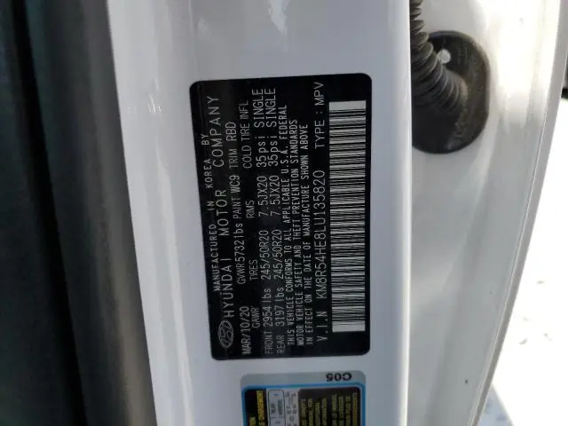 2020 HYUNDAI PALISADE LIMITED  