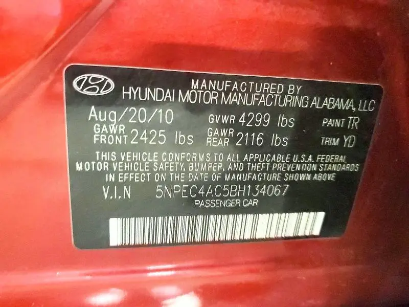 2011 HYUNDAI SONATA LIMITED  