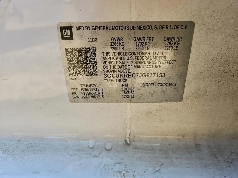 2018 CHEVROLET SILVERADO K1500 LT  