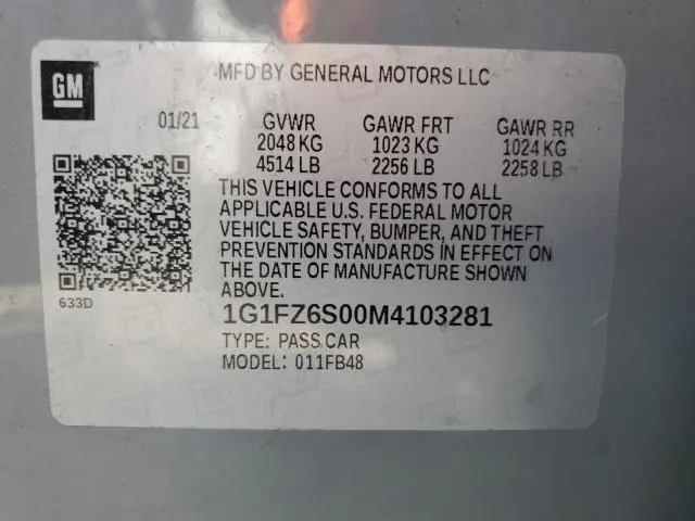 2021 CHEVROLET BOLT EV PREMIER  