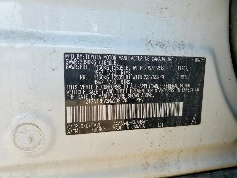 2021 TOYOTA RAV4 XLE PREMIUM  