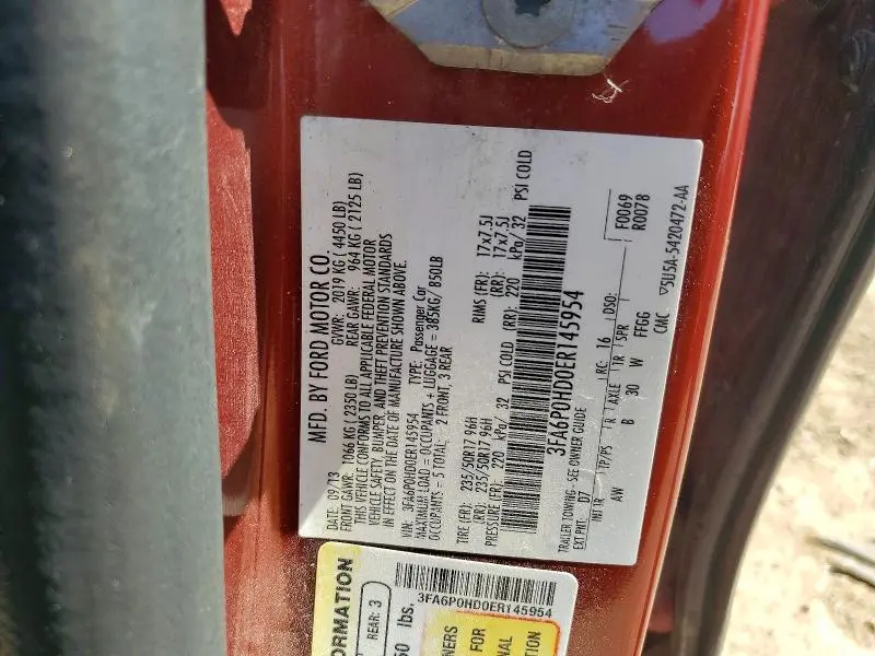 2014 FORD FUSION SE  