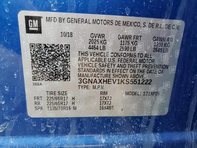 2019 CHEVROLET EQUINOX LS  