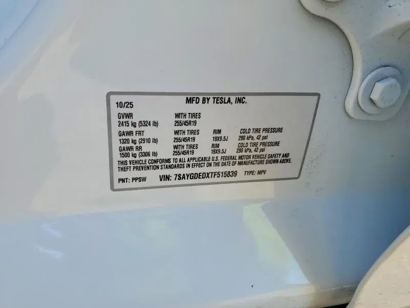 2026 TESLA MODEL Y   
