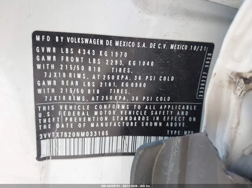 2022 VOLKSWAGEN TAOS 1.5T SE