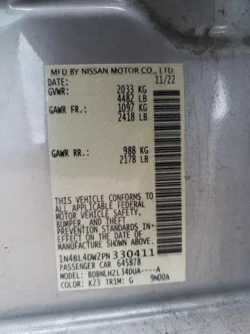 2023 NISSAN ALTIMA SV