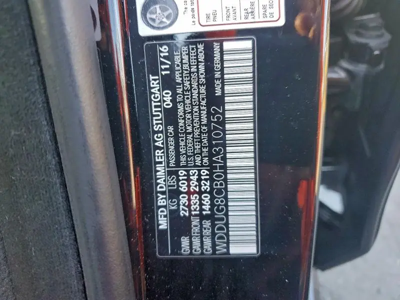 2017 MERCEDES-BENZ S 550  