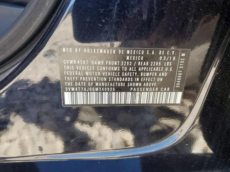2016 VOLKSWAGEN JETTA GLI  