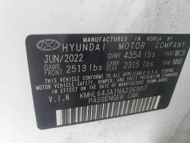 2022 HYUNDAI SONATA SEL  