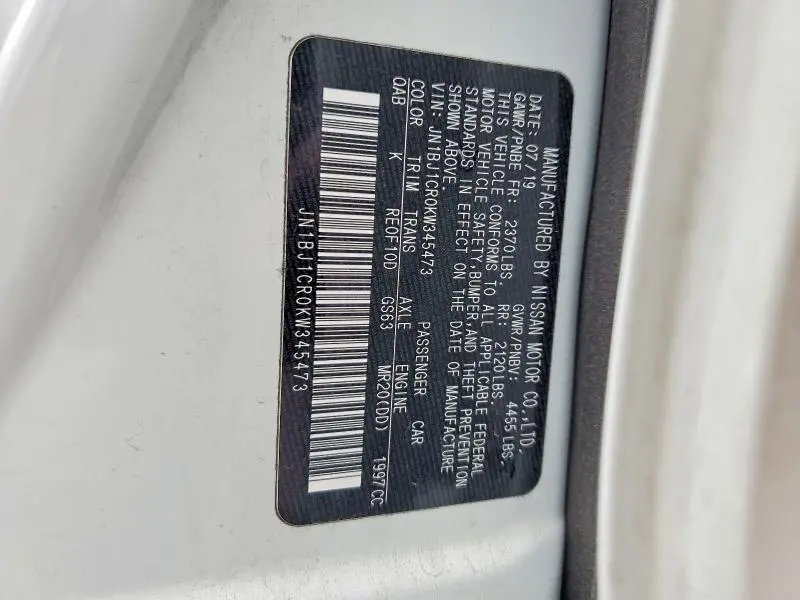 2019 NISSAN ROGUE SPORT S  