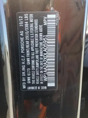 2013 PORSCHE CAYENNE   