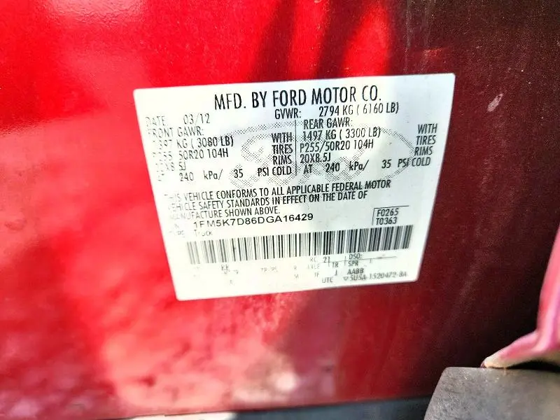2013 FORD EXPLORER XLT  