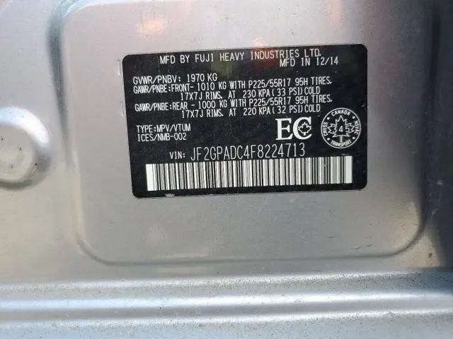 2015 SUBARU XV CROSSTREK 2.0 PREMIUM  