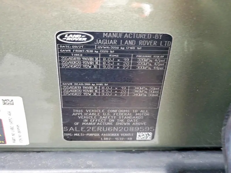 2022 LAND ROVER DEFENDER 110 X-DYNAMIC SE  