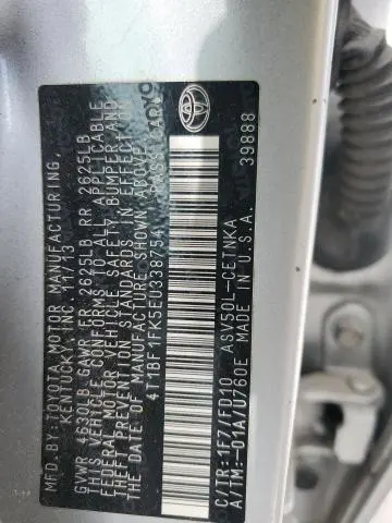 2014 TOYOTA CAMRY L  