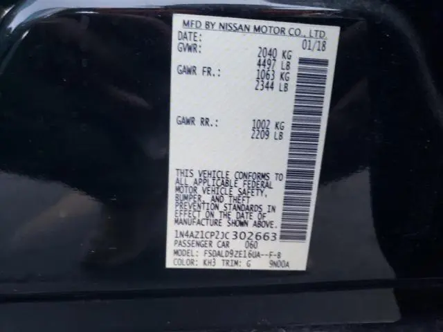 2018 NISSAN LEAF S  