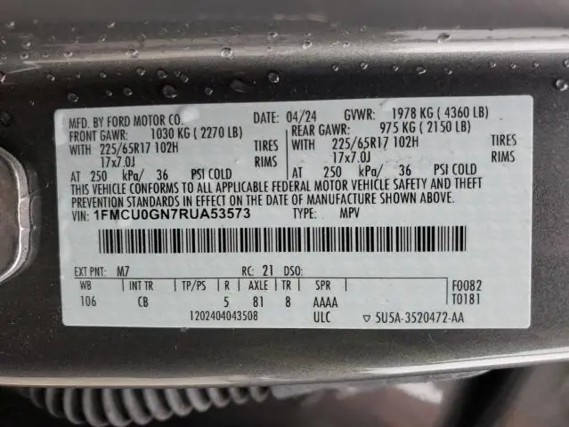 2024 FORD ESCAPE ACTIVE  