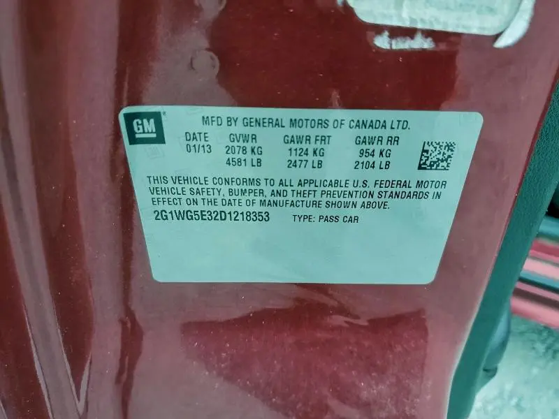 2013 CHEVROLET IMPALA LT  