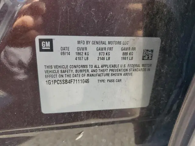 2015 CHEVROLET CRUZE LT  