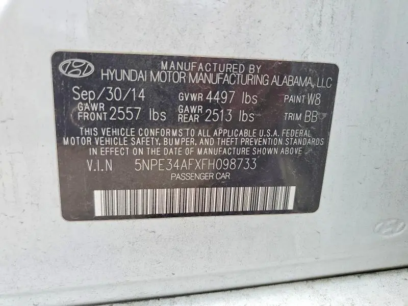 2015 HYUNDAI SONATA SPORT  