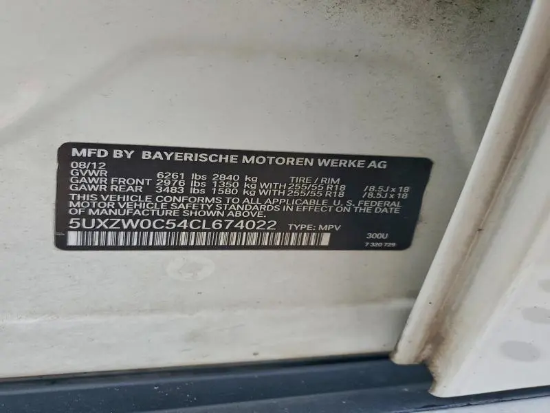 2012 BMW X5 XDRIVE35D  