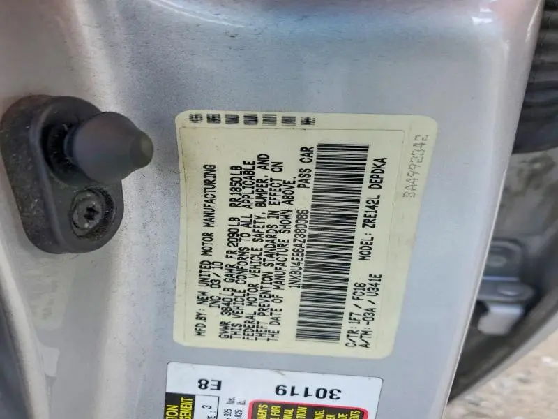 2010 TOYOTA COROLLA LE  