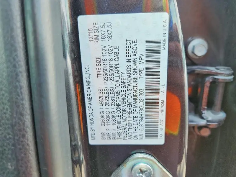 2016 ACURA RDX ADVANCE  