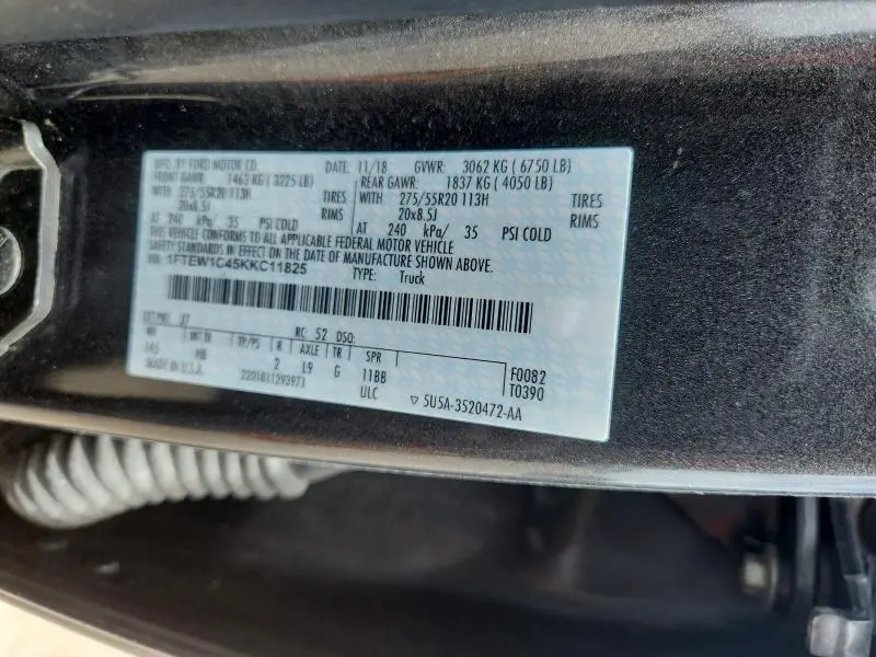 2019 FORD F150 SUPERCREW  