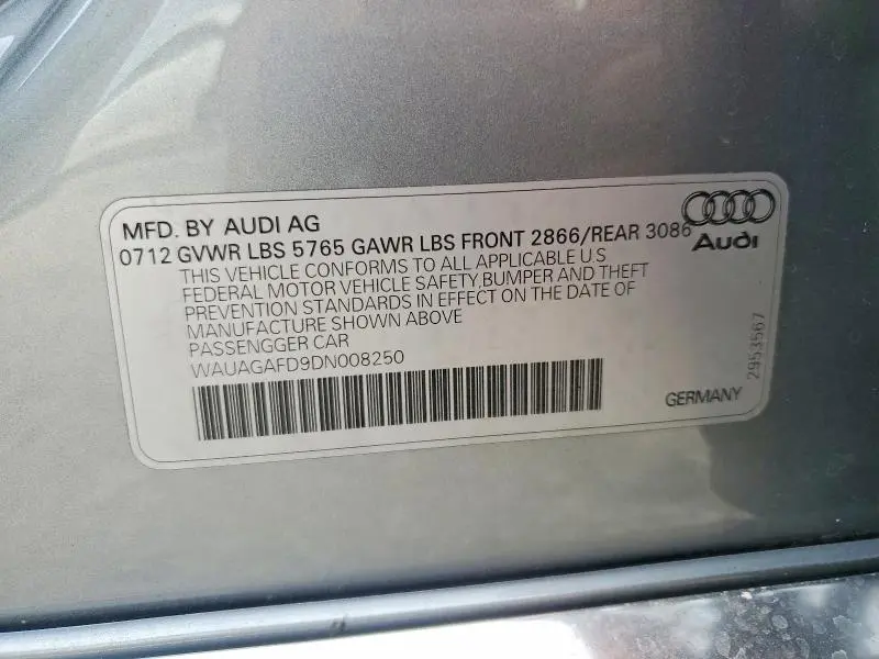 2013 AUDI A8 QUATTRO  