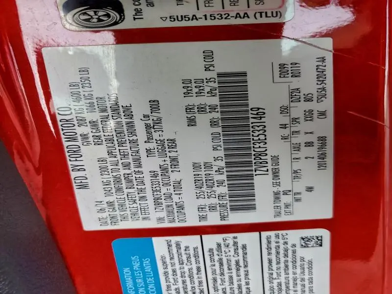 2014 FORD MUSTANG GT  