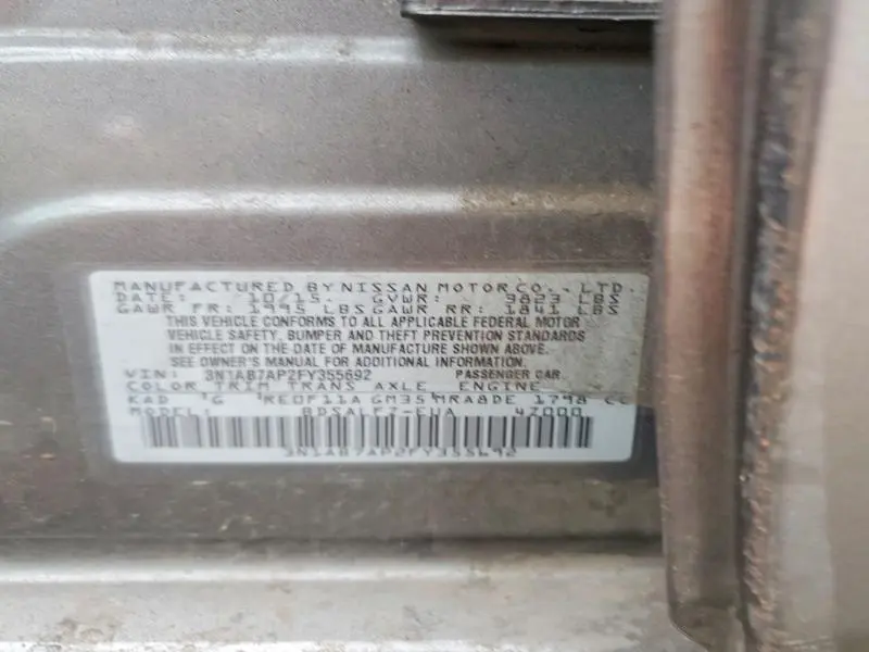 2015 NISSAN SENTRA FE+ S  