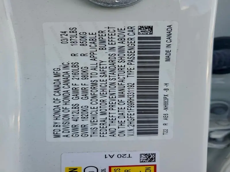 2024 HONDA CIVIC TOURING  