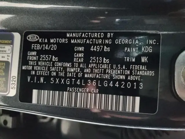 2020 KIA OPTIMA LX  