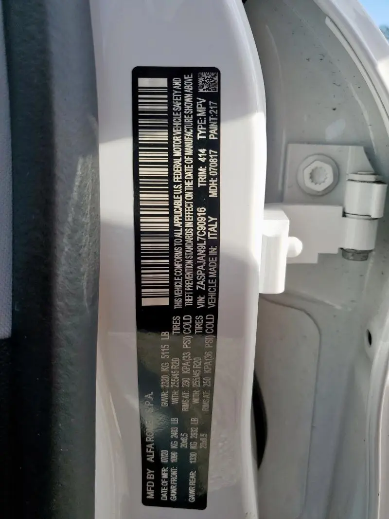 2020 ALFA ROMEO STELVIO   