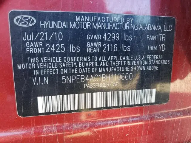 2011 HYUNDAI SONATA GLS  