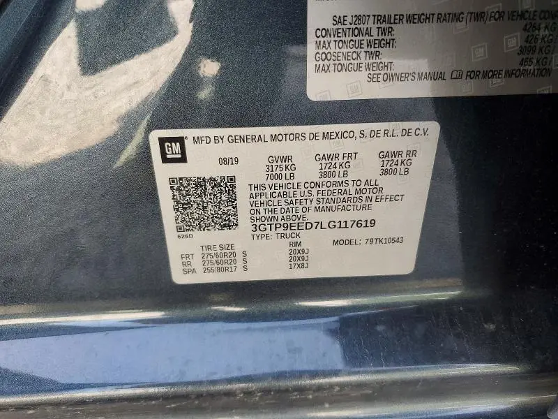 2020 GMC SIERRA K1500 AT4  