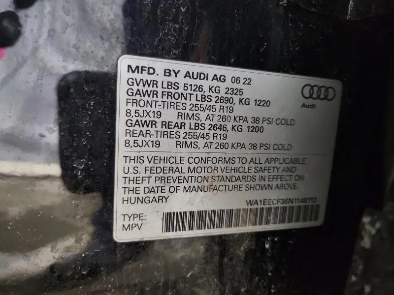 2022 AUDI Q3 PREMIUM PLUS S LINE 45  