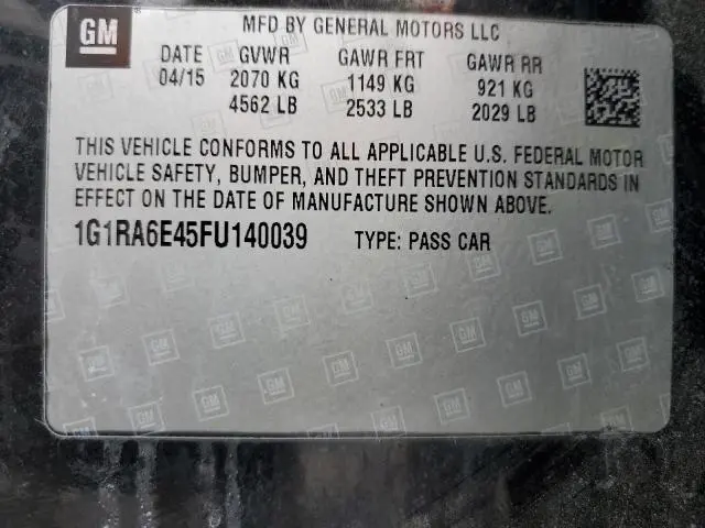 2015 CHEVROLET VOLT   