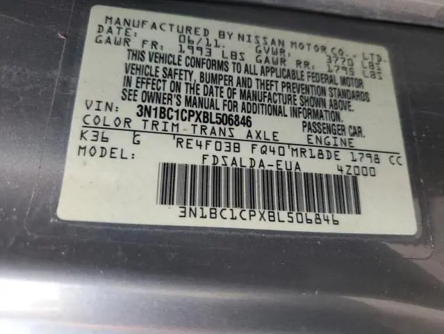 2011 NISSAN VERSA S  