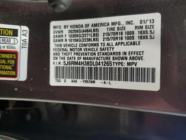 2013 HONDA CR-V LX