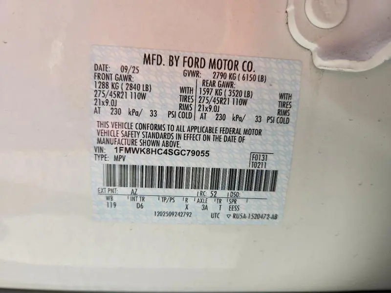 2025 FORD EXPLORER PLATINUM  